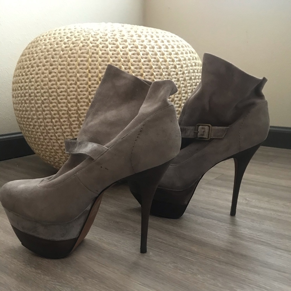 Gray Heel Bootie
